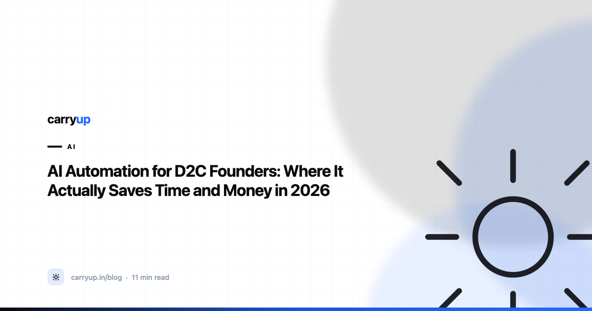 AI Automation for D2C Founders: Where It Actually Saves Time and Money in 2026