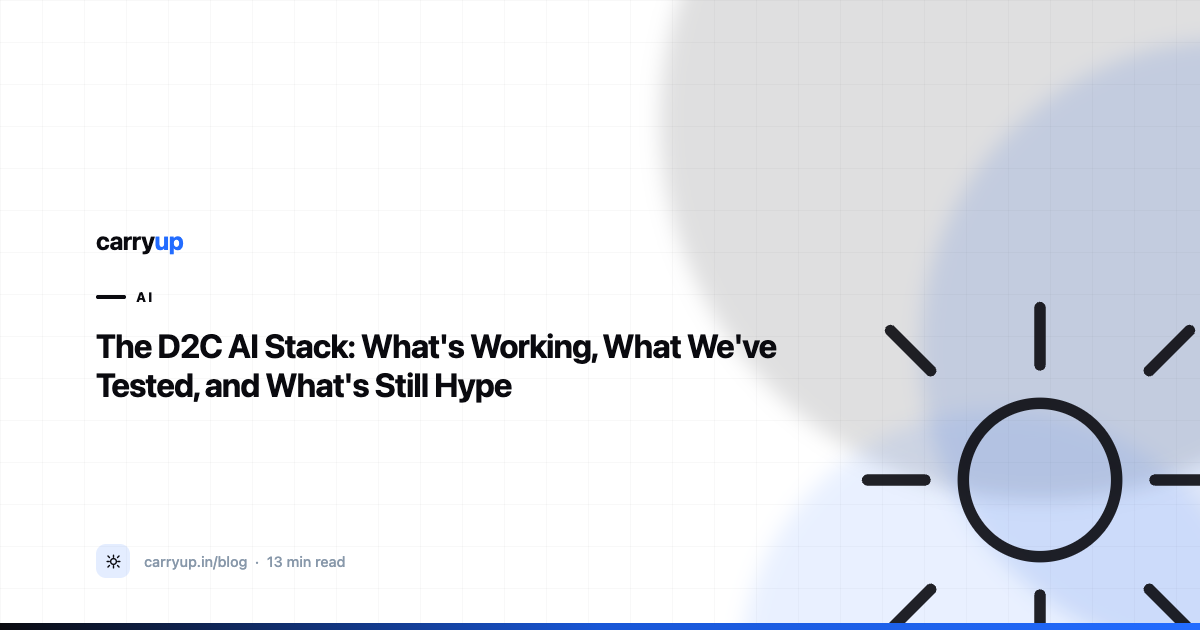 The D2C AI Stack: What's Working, What We've Tested, and What's Still Hype