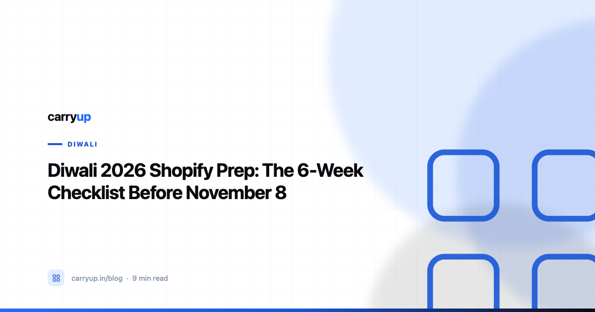 Diwali 2026 Shopify Prep: The 6-Week Checklist Before November 8