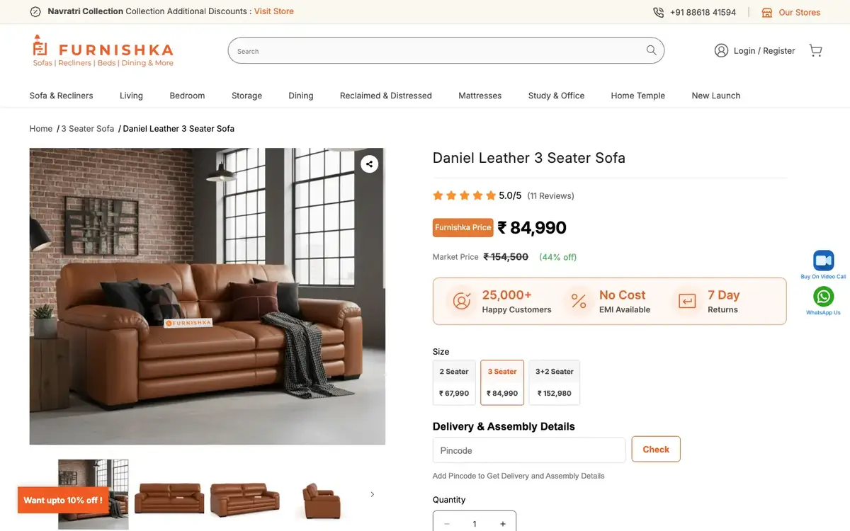 furnishka.com — live Shopify store