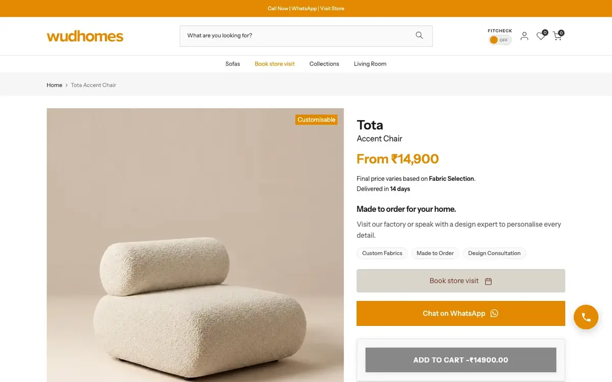wudhomes.com — live Shopify store