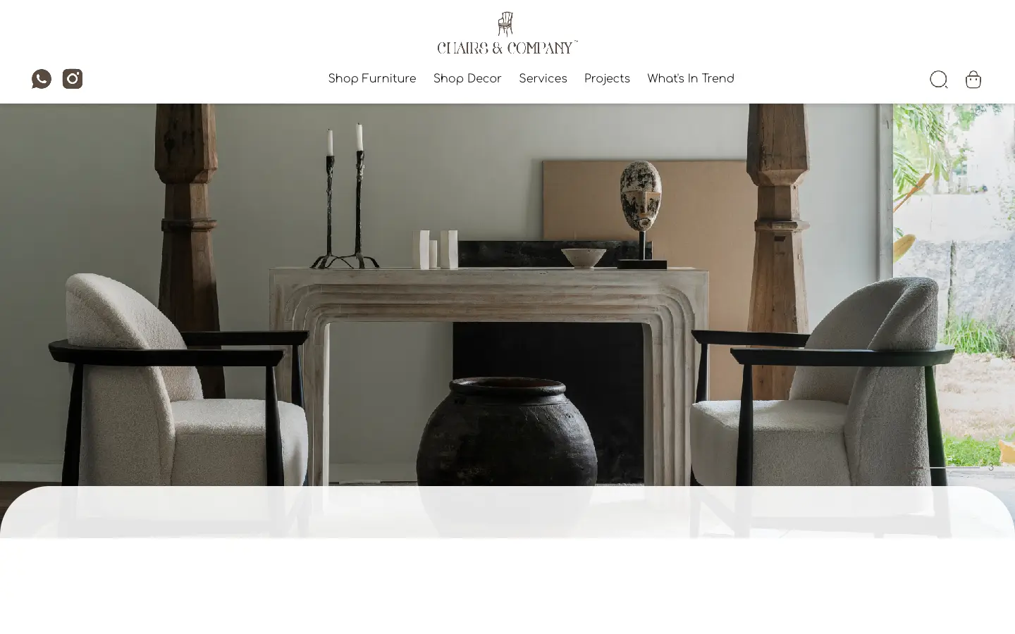 Chairs & Company website homepage — old store