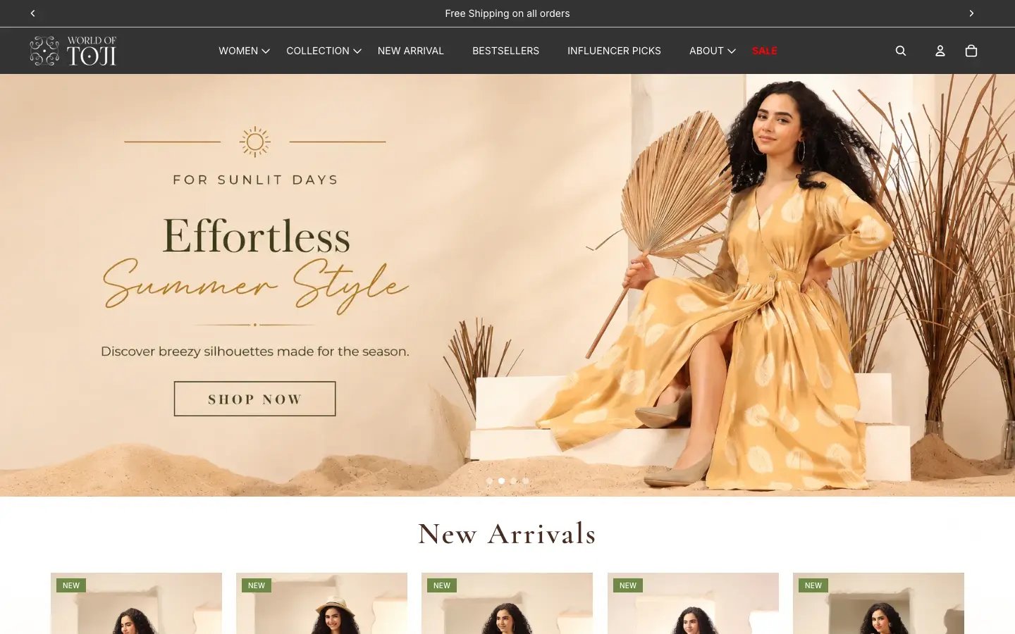 World of Toji Shopify store
